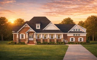 Plan  10-1014 - Aster Bend Farmhouse  | Traditional Colonial - 4-Bed, 3.5-Bath, 3,536 SF