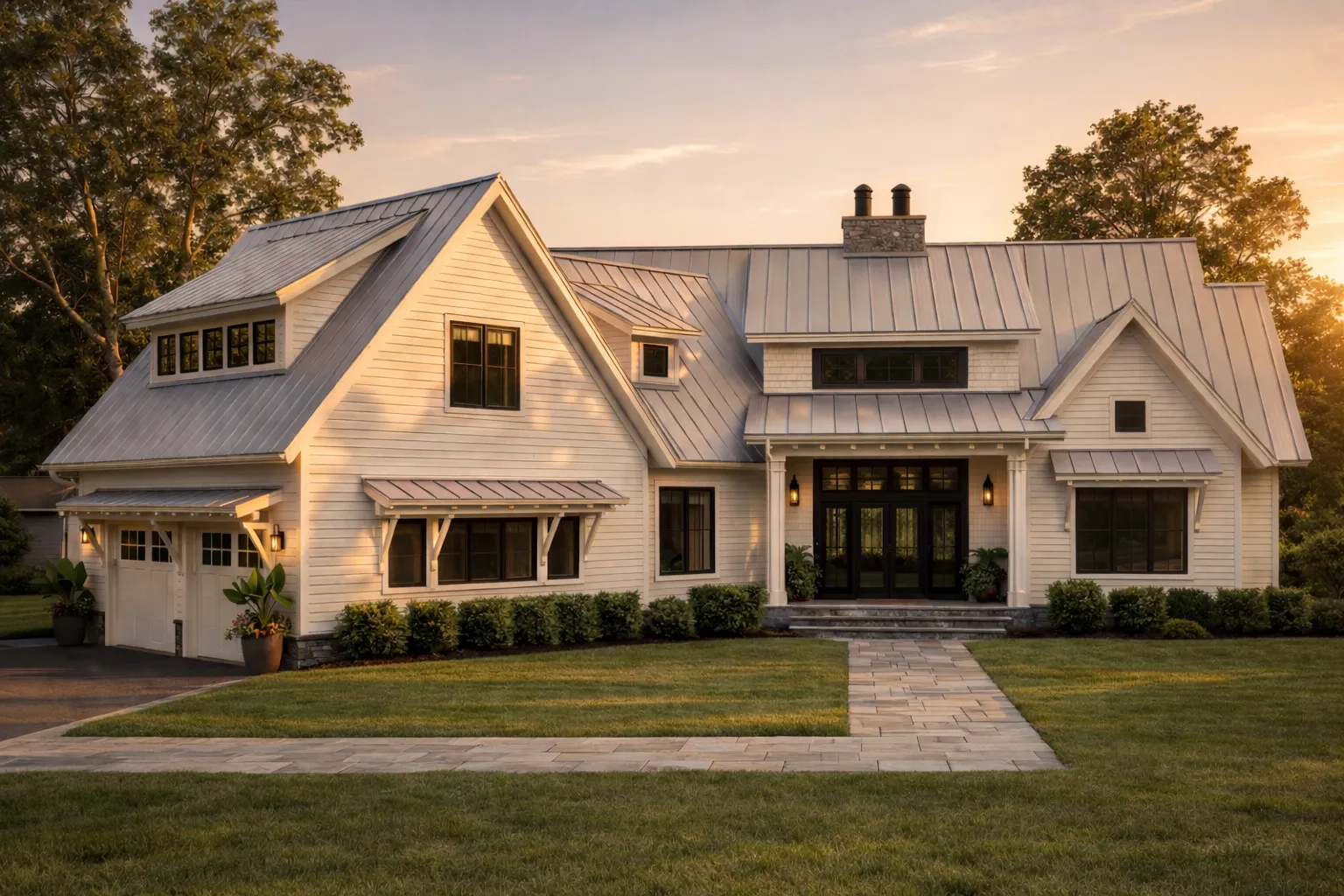 1.5-story home design features 3 bedrooms