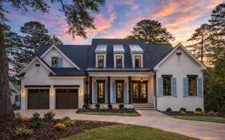 Plan  17-1094 - Aster Crossing Lodge  | Modern Farmhouse - 4-Bed, 4-Bath, 4,370 SF