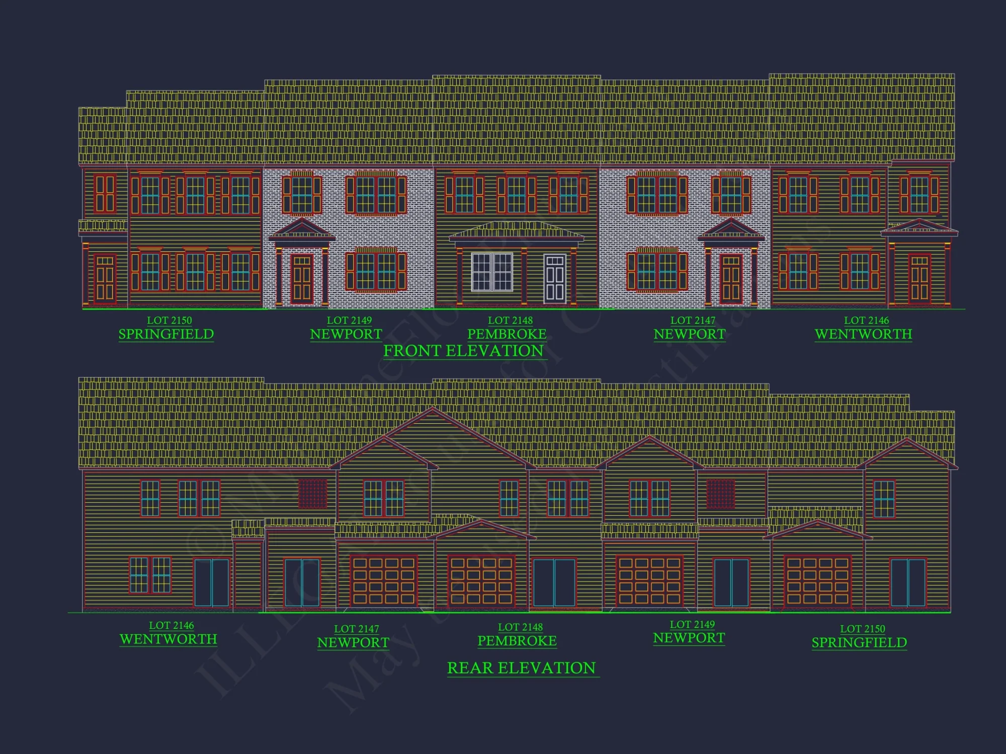 Modern Townhome Floor Plan with CAD Architecture Designs