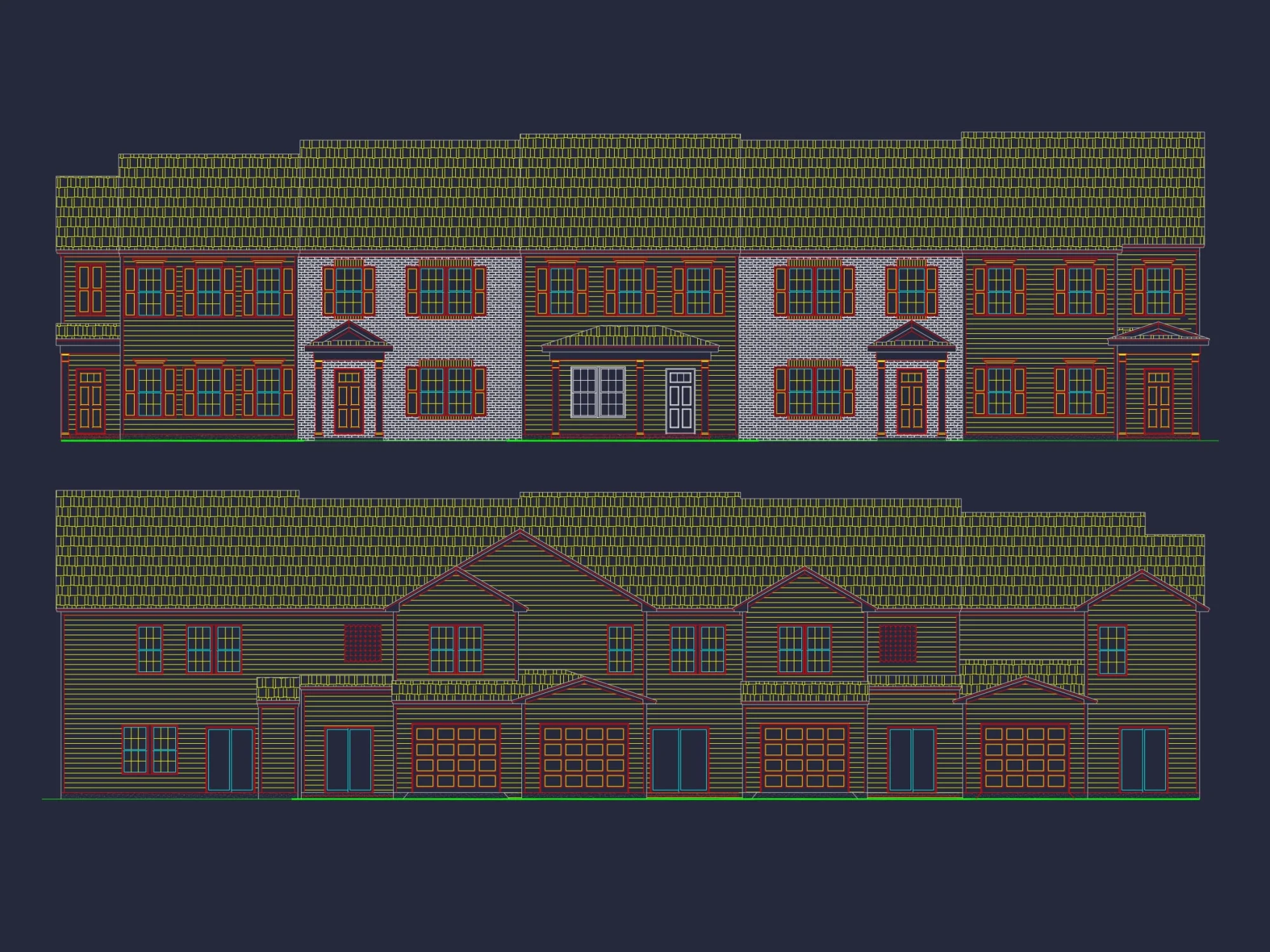 Modern Townhome Floor Plan with CAD Architecture Designs