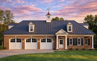 Plan  7-1006 - Aster Creek Chalet |  Traditional Colonial Garage - 1-Bed, 1-Bath, 617 SF