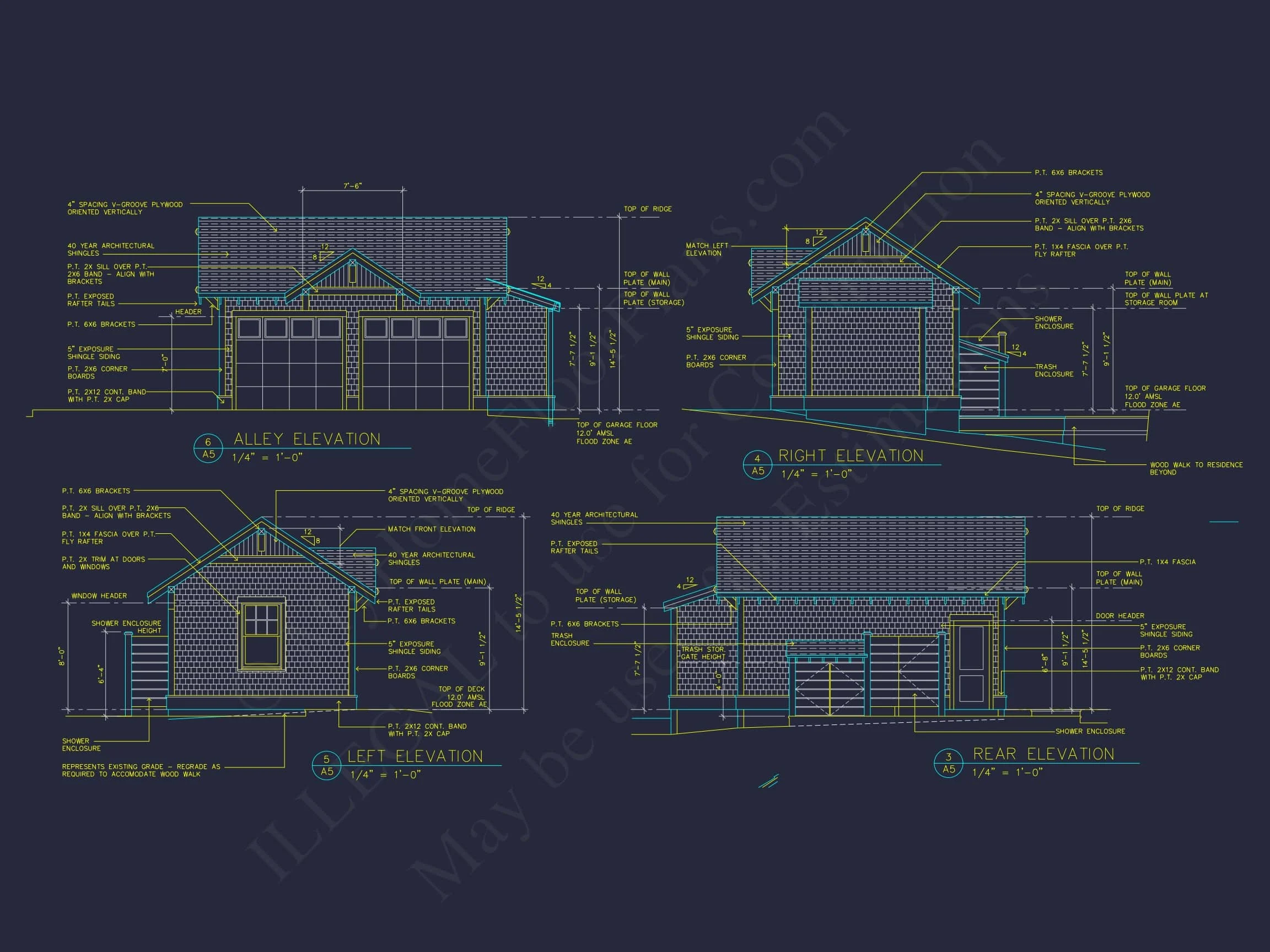 8-1962 GOLF CART PLAN - Compact 2-Bay Golf Cart Garage Blueprint with CAD Design 4 Compact 2-Bay Golf Cart Garage Blueprint with CAD Design