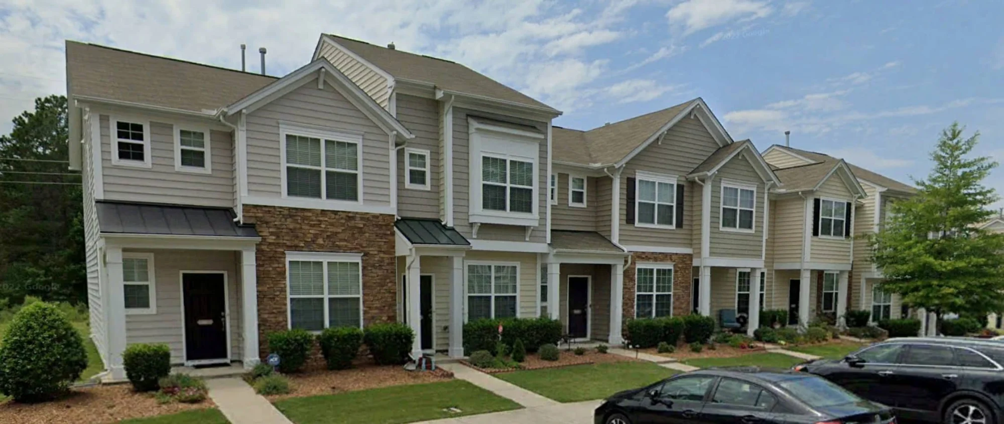 8-Unit Modern Craftsman Townhome Plan with Covered Porches & Bonus Rooms