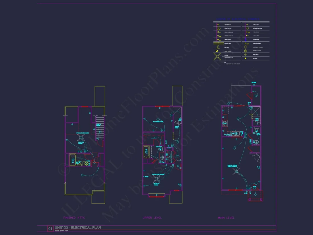 8-Unit Modern Craftsman Townhome Plan with Covered Porches & Bonus Rooms