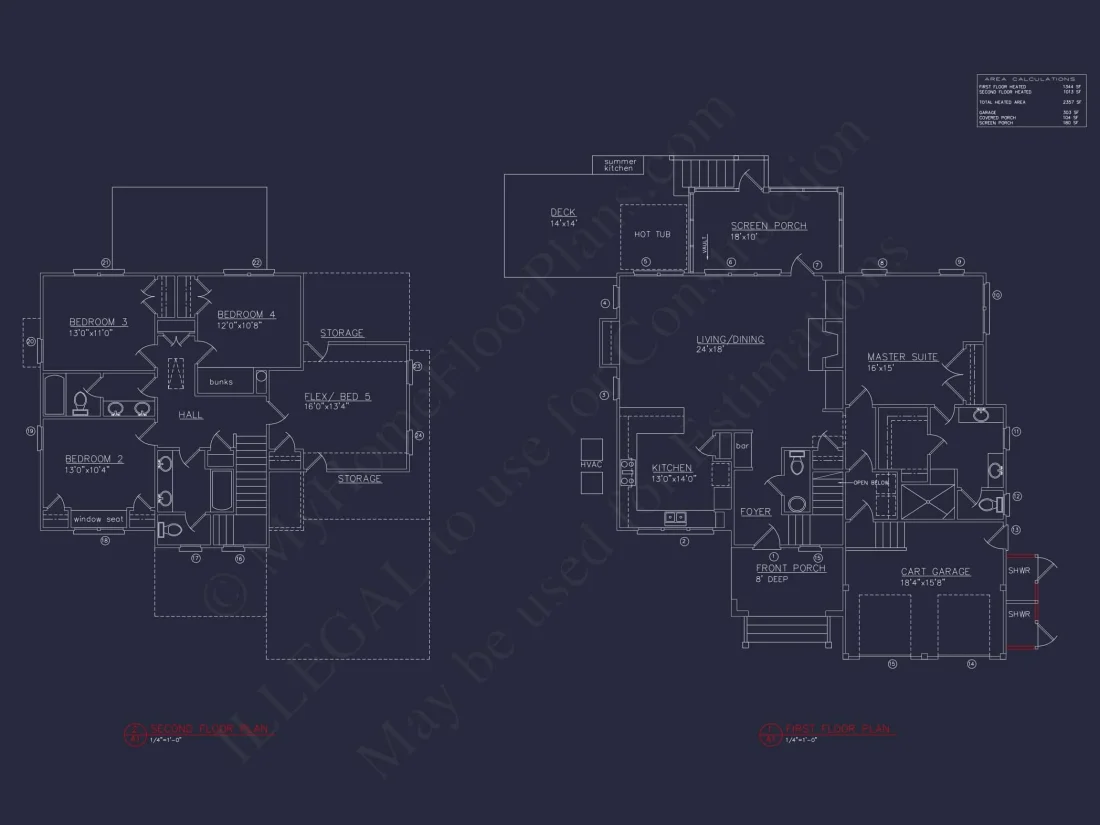 Spacious 2-Story Craftsman House Plan with 5 Bedrooms