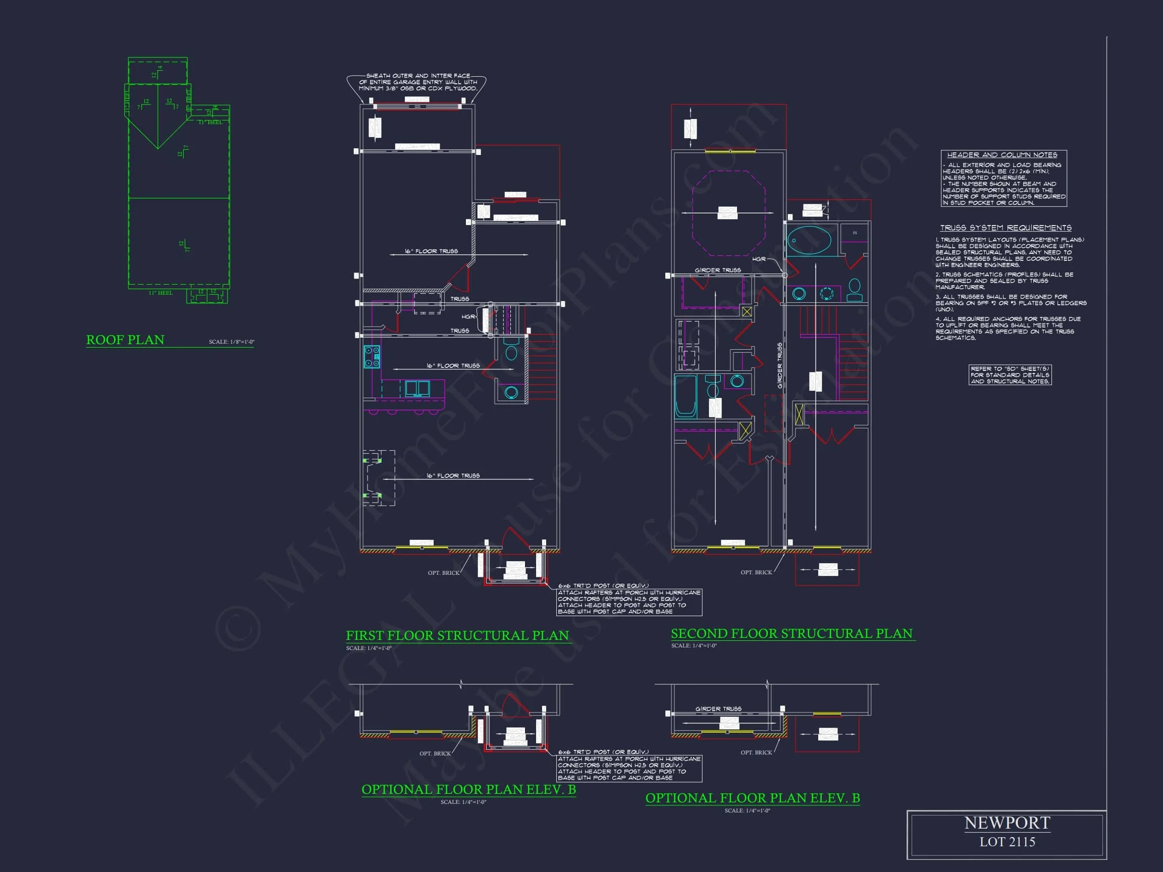 11-1083-1 7-UNIT TOWNHOUSE PLAN -Traditional Suburban Home Plan - 3-Bed, 2-Bath, 1,664 SF 20 Elegant 2-Story House Plan with Traditional Design