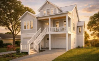 Plan  17-1244 - Aster Meadow Farm |  Coastal Farmhouse - 4-Bed, 4-Bath, 3,022 SF