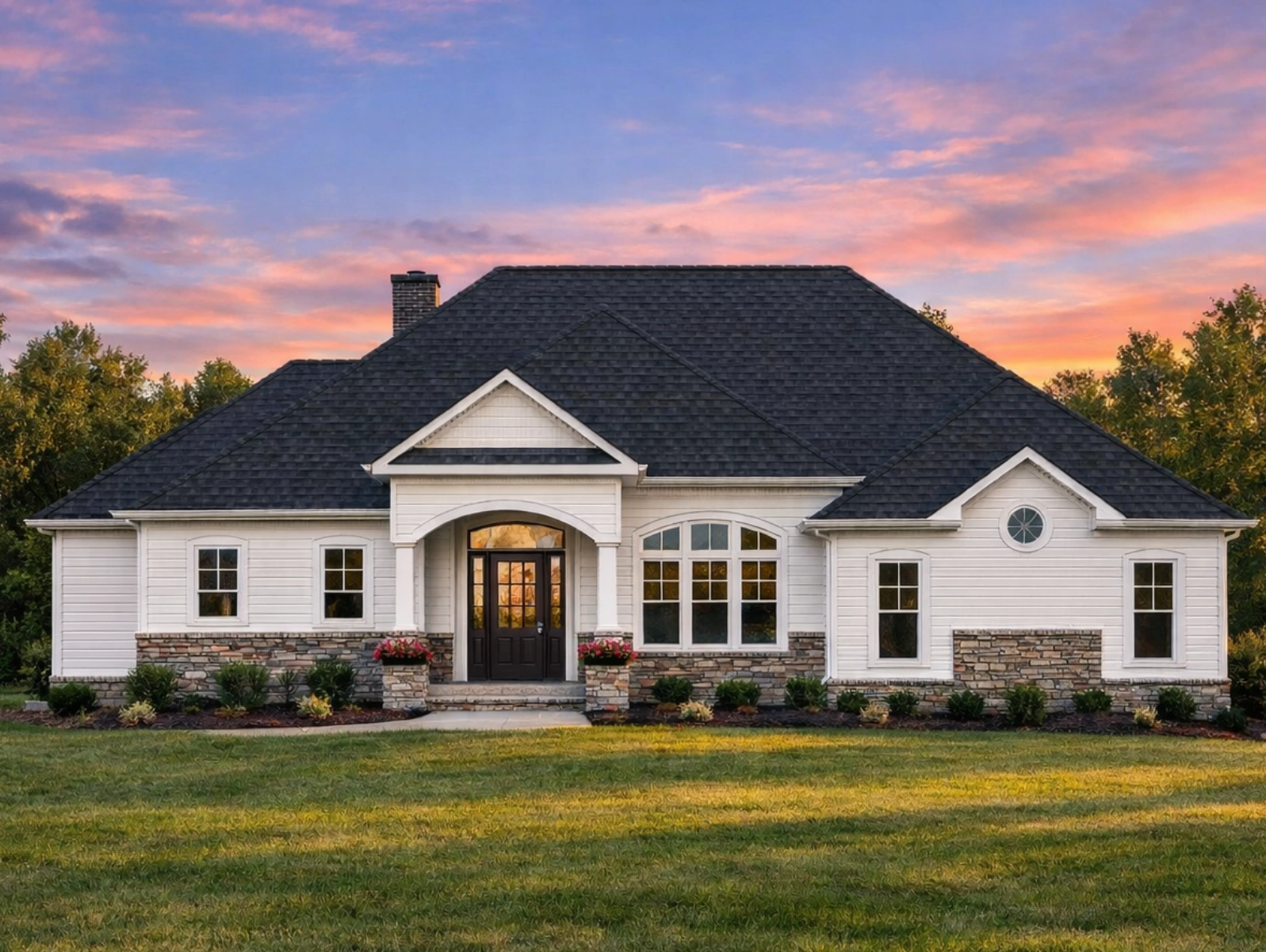 Traditional French Country Home Floor Plan Blueprint