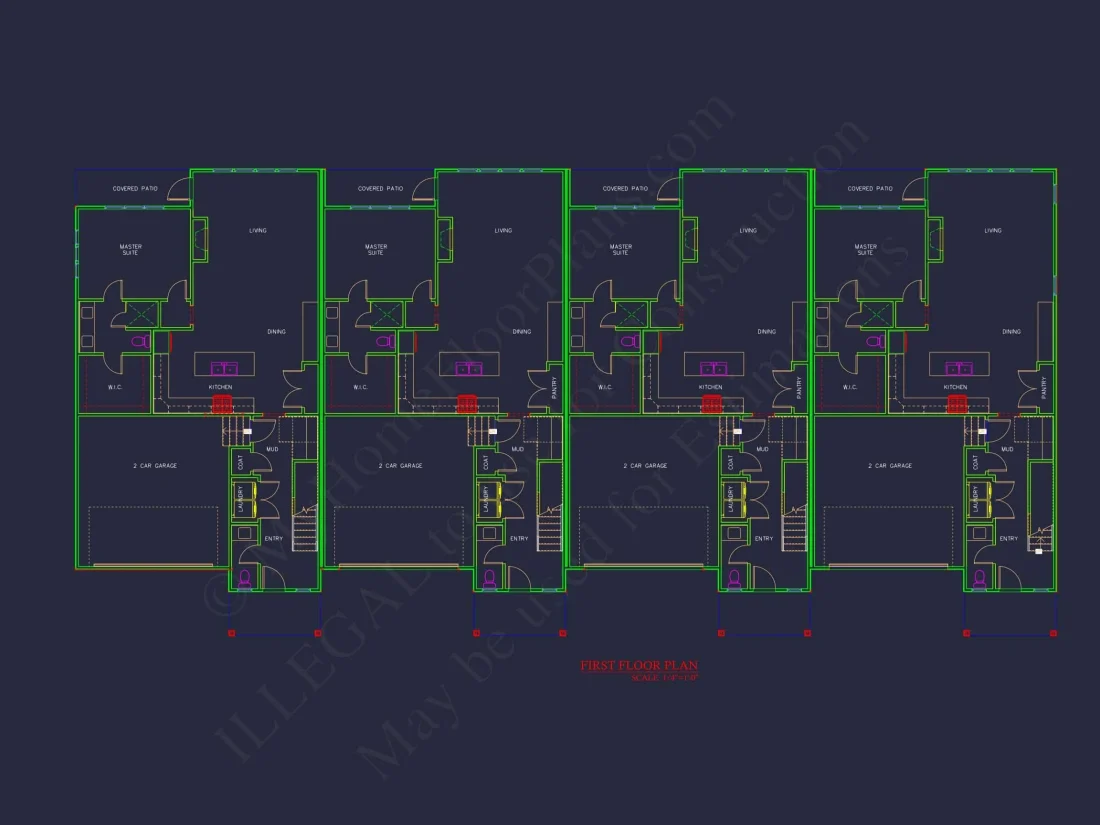 Elegant Multi-Family House Plan with CAD Designs and Blueprints