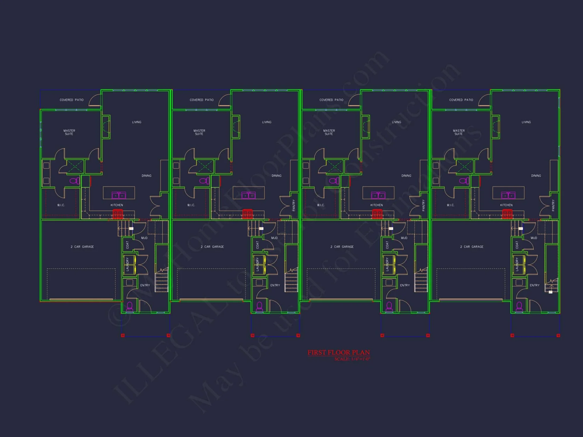 Elegant Multi-Family House Plan with CAD Designs and Blueprints