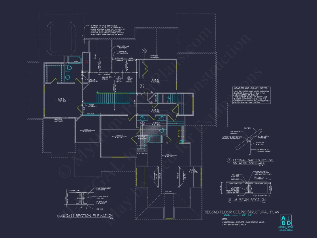 Traditional 5-Bedroom House Plan with 3-Car Garage | Blueprints & CAD Files
