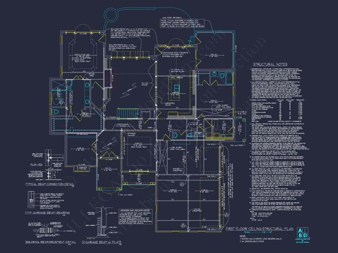 Traditional 5-Bedroom House Plan with 3-Car Garage | Blueprints & CAD Files