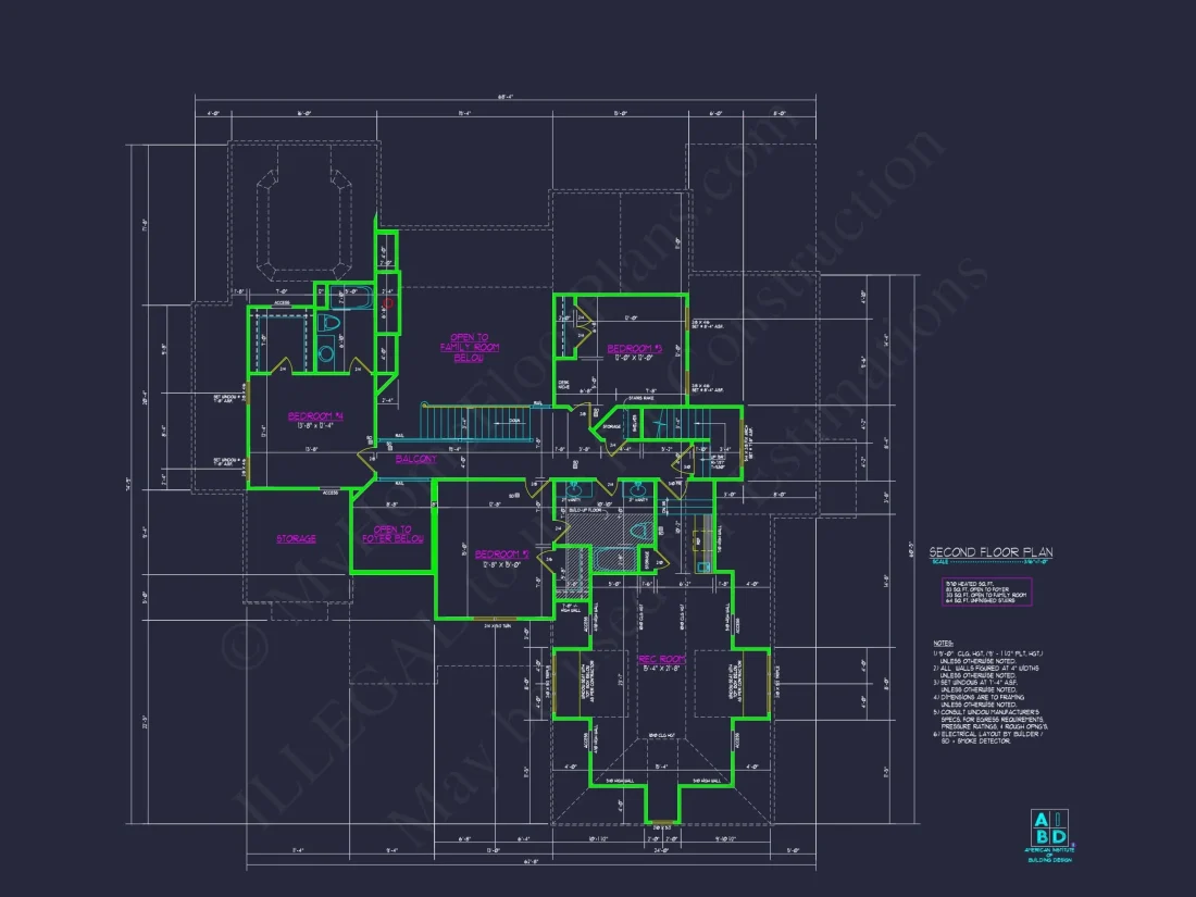 Traditional 5-Bedroom House Plan with 3-Car Garage | Blueprints & CAD Files