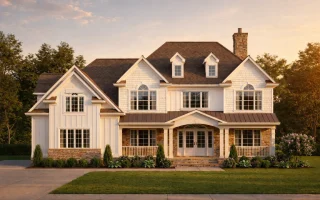 Plan  10-1585 - Aster Grove Villa |  Shingle Style - 4-Bed, 4-Bath, 4,222 SF