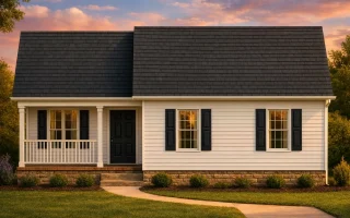 Plan  15-1899 - Aster Ridge Farmhouse  | Cape Cod - 3-Bed, 2-Bath, 1,090 SF