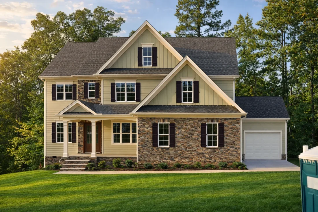 Modern Craftsman Front Elevation