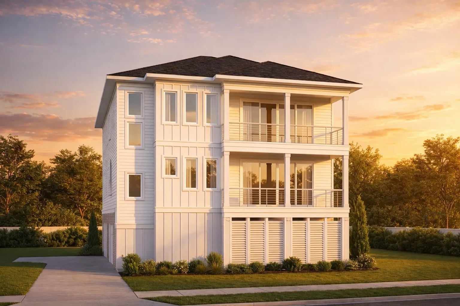 Narrow Lot House Plans 21 Modern Beach House Design with 3 Stories and Coastal CAD Floor Plans