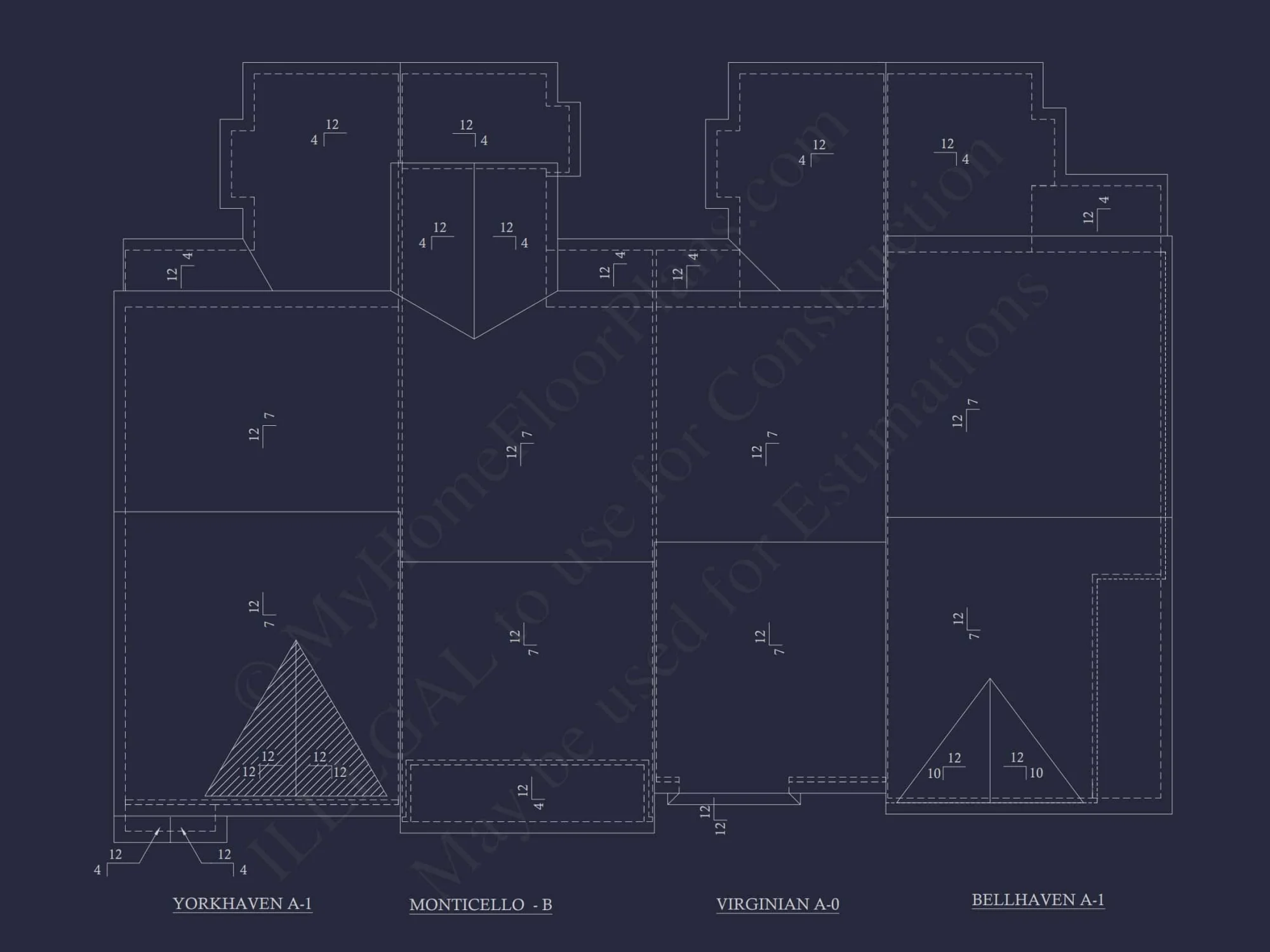 Colonial Revival Townhome CAD Floor Plan & Rear Entry Garage