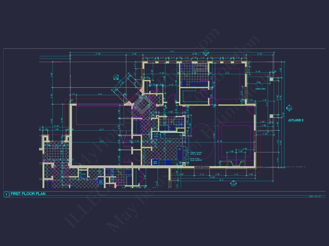 Luxury Triplex House Plan with Modern CAD Designs & Spacious Layout