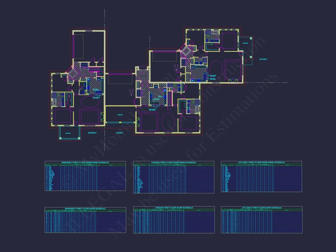 Luxury Triplex House Plan with Modern CAD Designs & Spacious Layout
