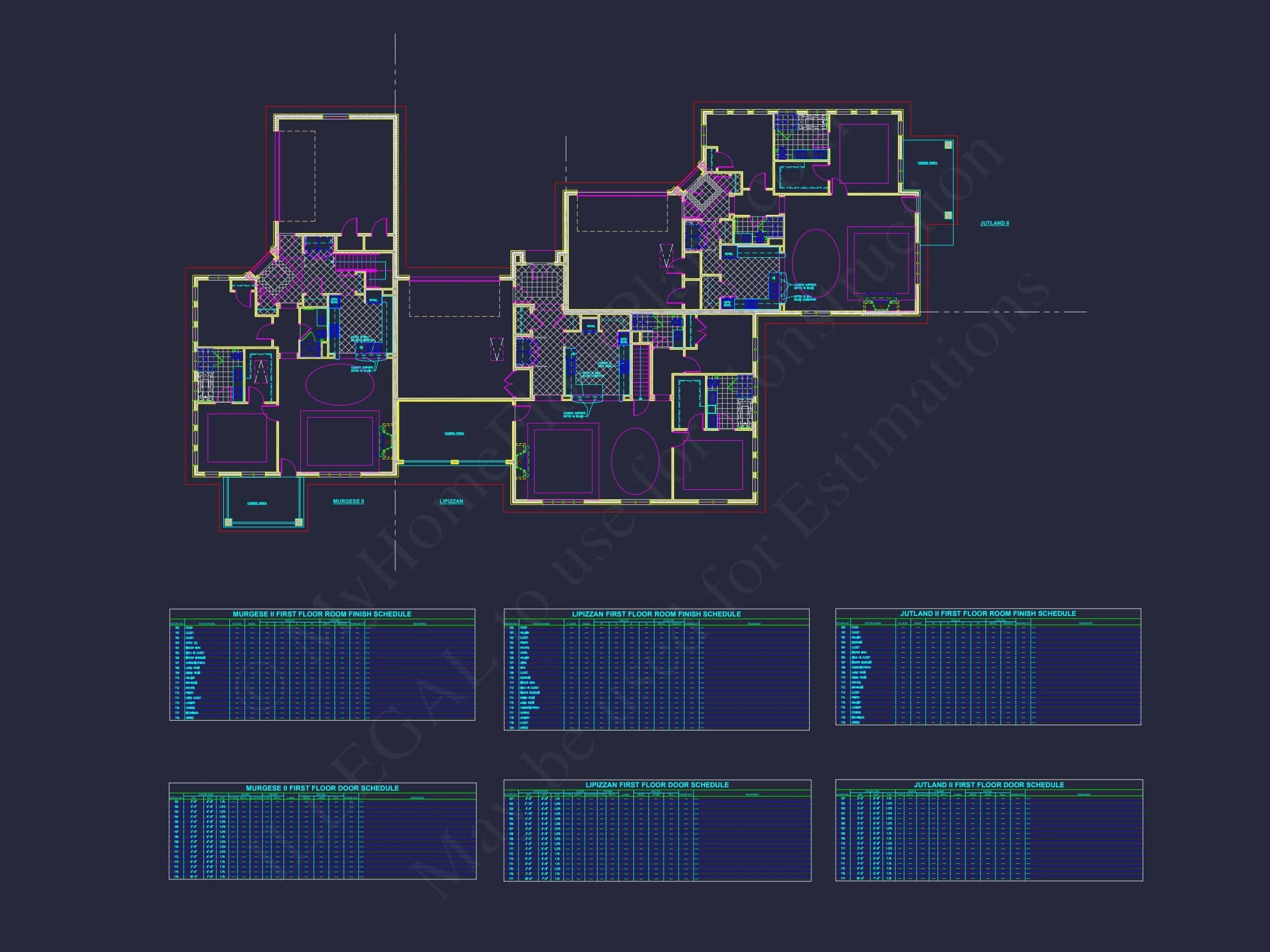 Luxury Triplex House Plan with Modern CAD Designs & Spacious Layout
