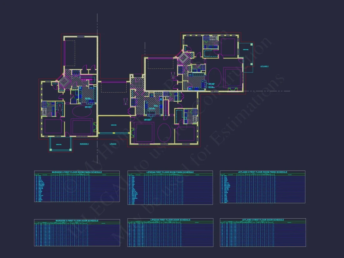 Luxury Triplex House Plan with Modern CAD Designs & Spacious Layout