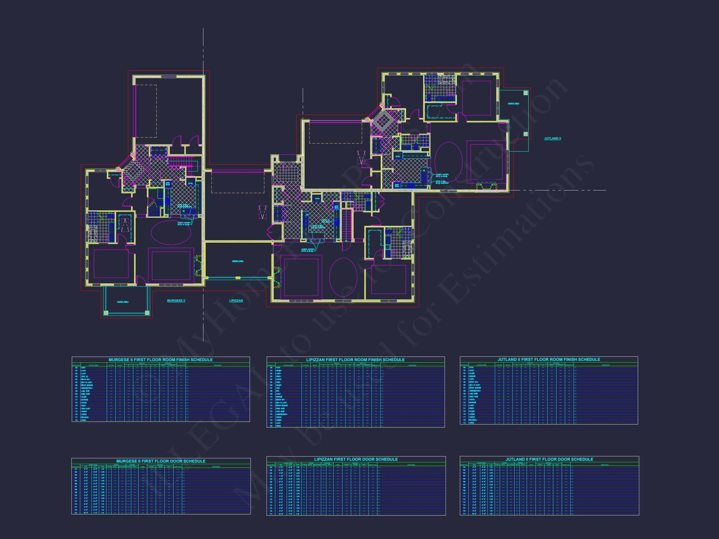 Luxury Triplex House Plan with Modern CAD Designs & Spacious Layout