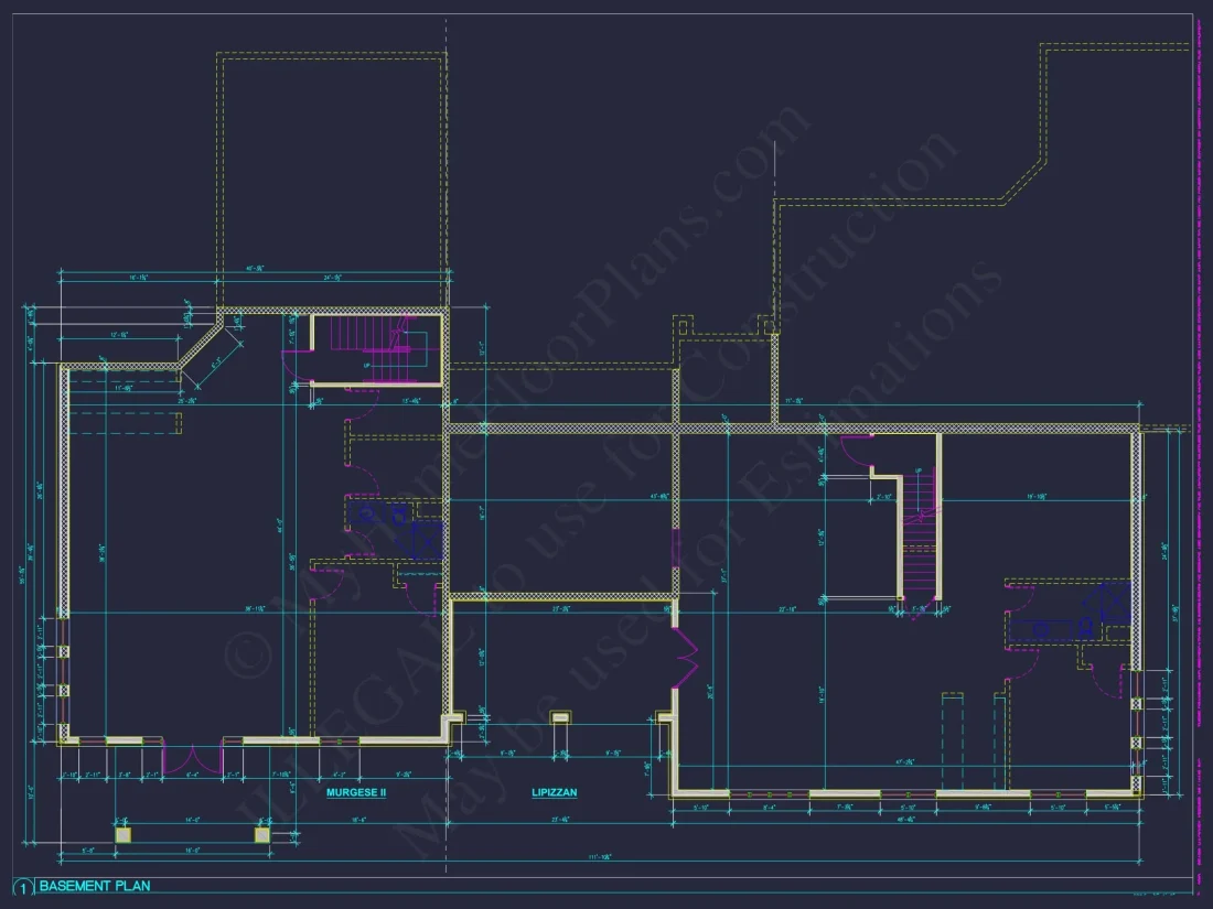 Luxury Triplex House Plan with Modern CAD Designs & Spacious Layout