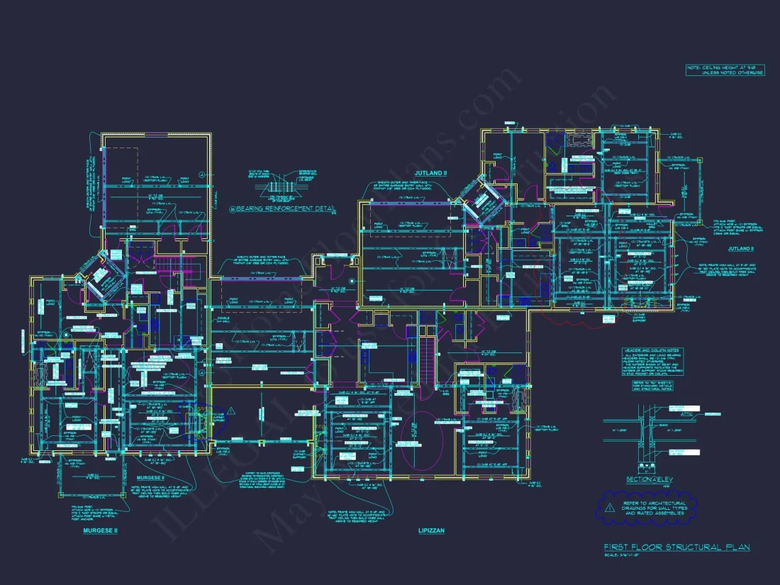 Luxury Triplex House Plan with Modern CAD Designs & Spacious Layout
