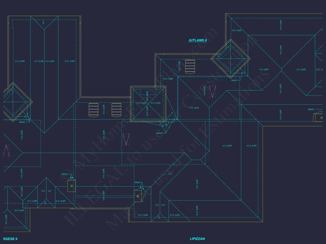 Luxury Triplex House Plan with Modern CAD Designs & Spacious Layout