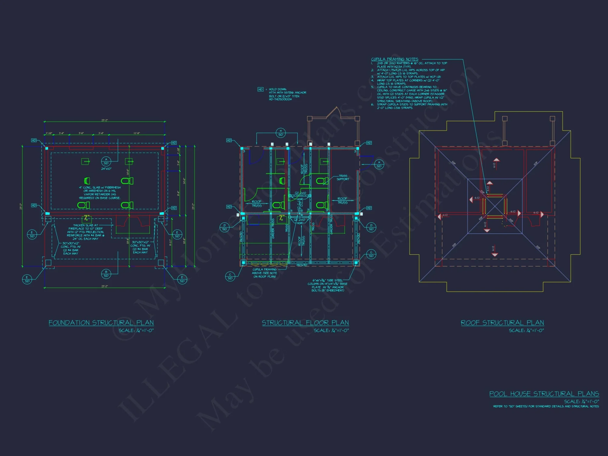Modern Pool and Clubhouse Floor Plan with CAD Designs