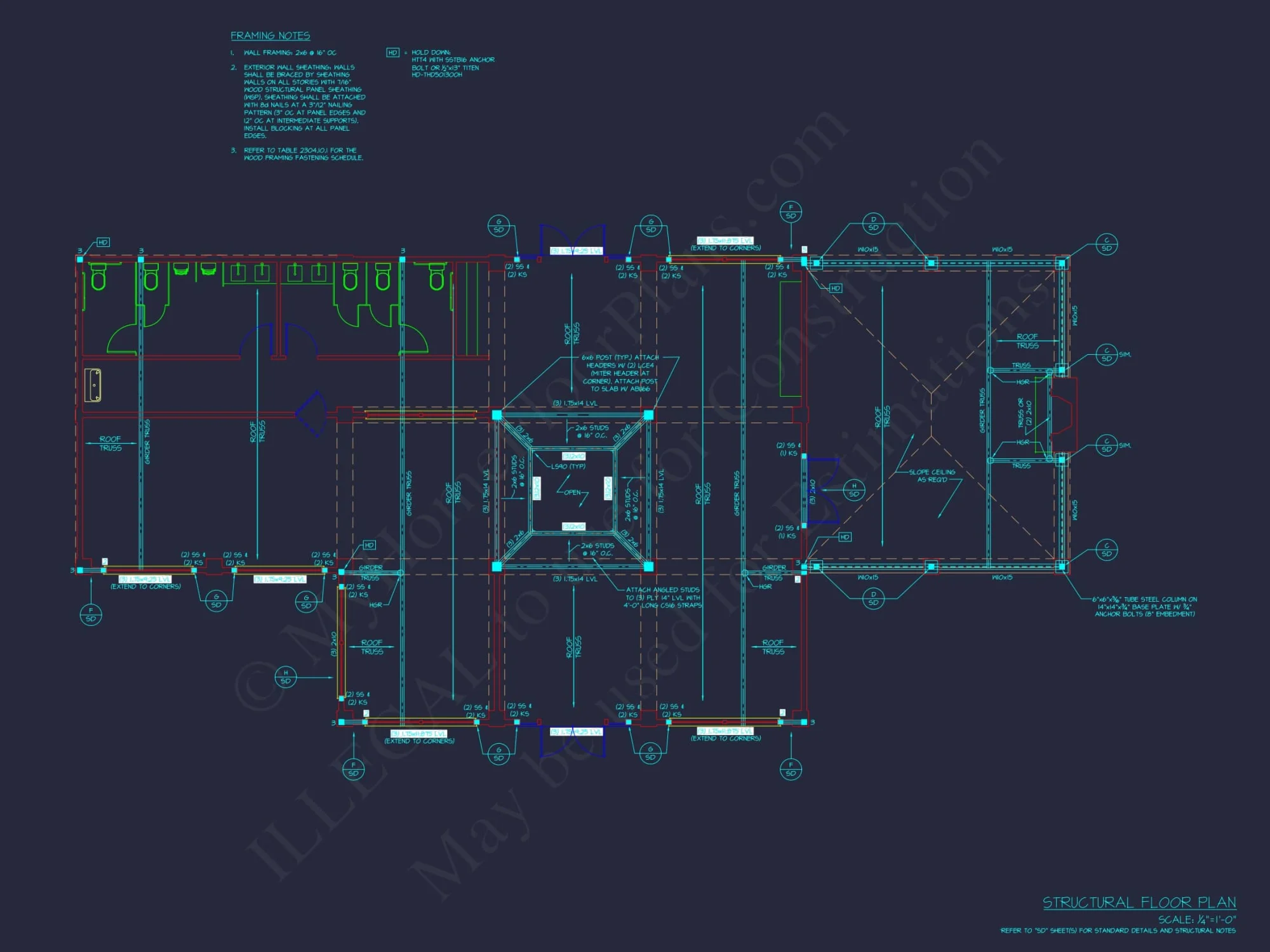 Modern Pool and Clubhouse Floor Plan with CAD Designs