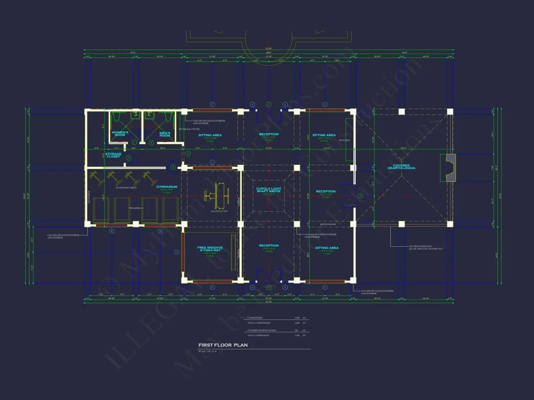 Modern Pool and Clubhouse Floor Plan with CAD Designs