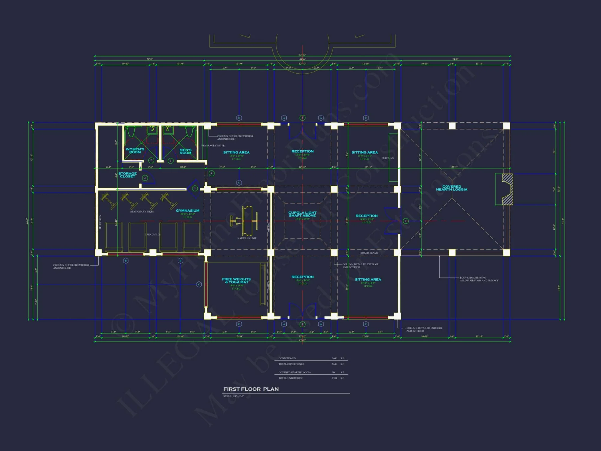 Modern Pool and Clubhouse Floor Plan with CAD Designs