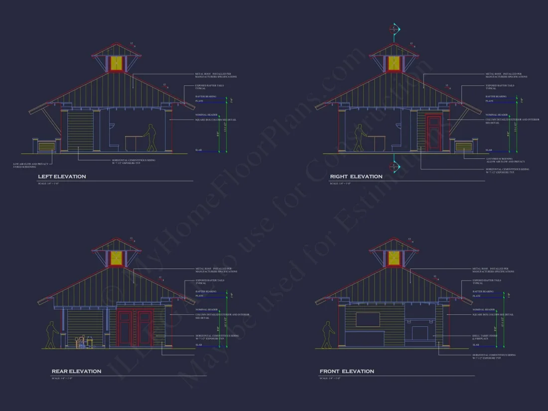 Modern Pool and Clubhouse Floor Plan with CAD Designs