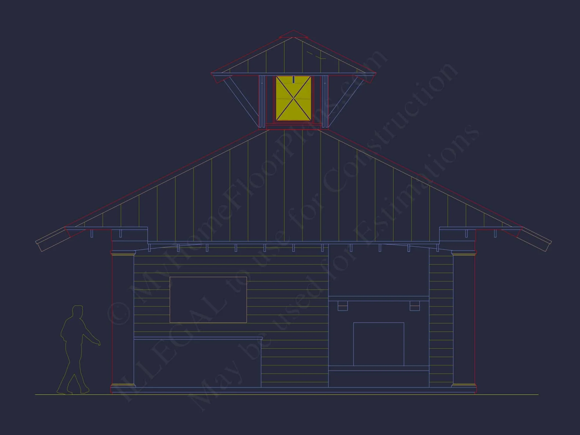 Modern Pool and Clubhouse Floor Plan with CAD Designs