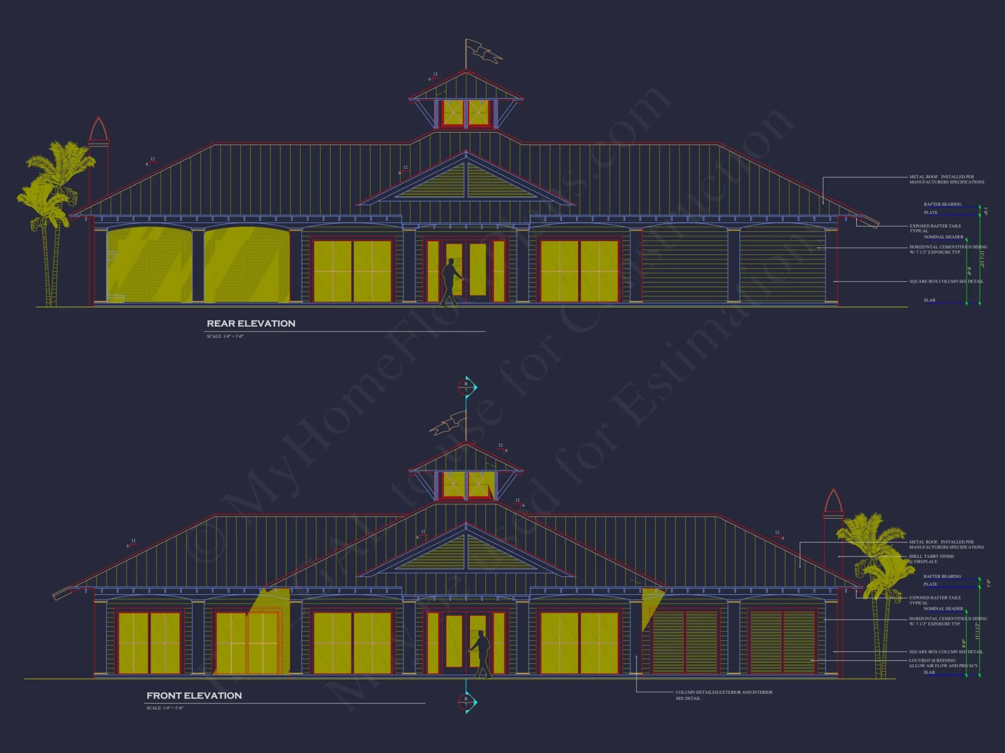 Modern Pool and Clubhouse Floor Plan with CAD Designs