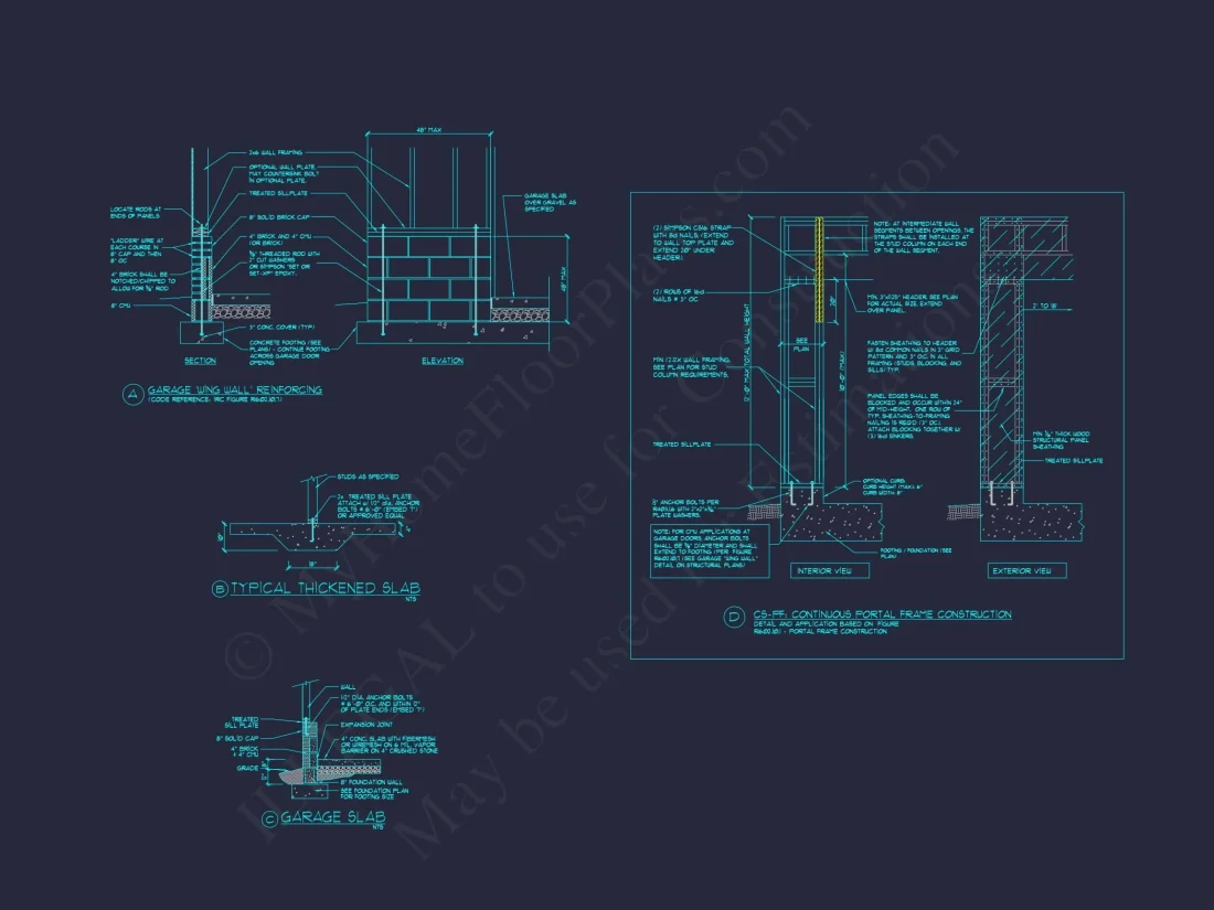 Modern Garage & Workshop Home Plan with 2 Floors in CAD