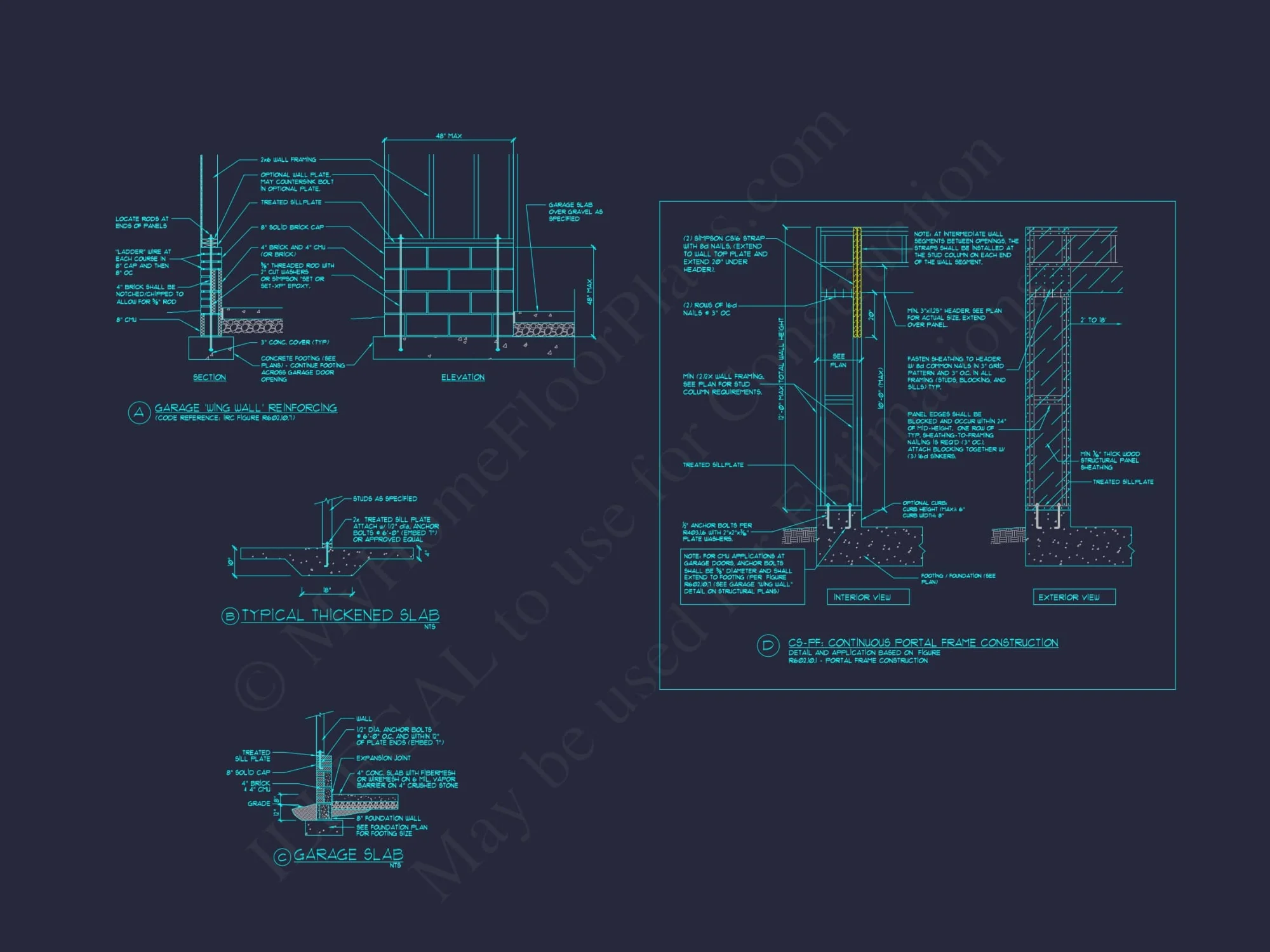 Modern Garage & Workshop Home Plan with 2 Floors in CAD