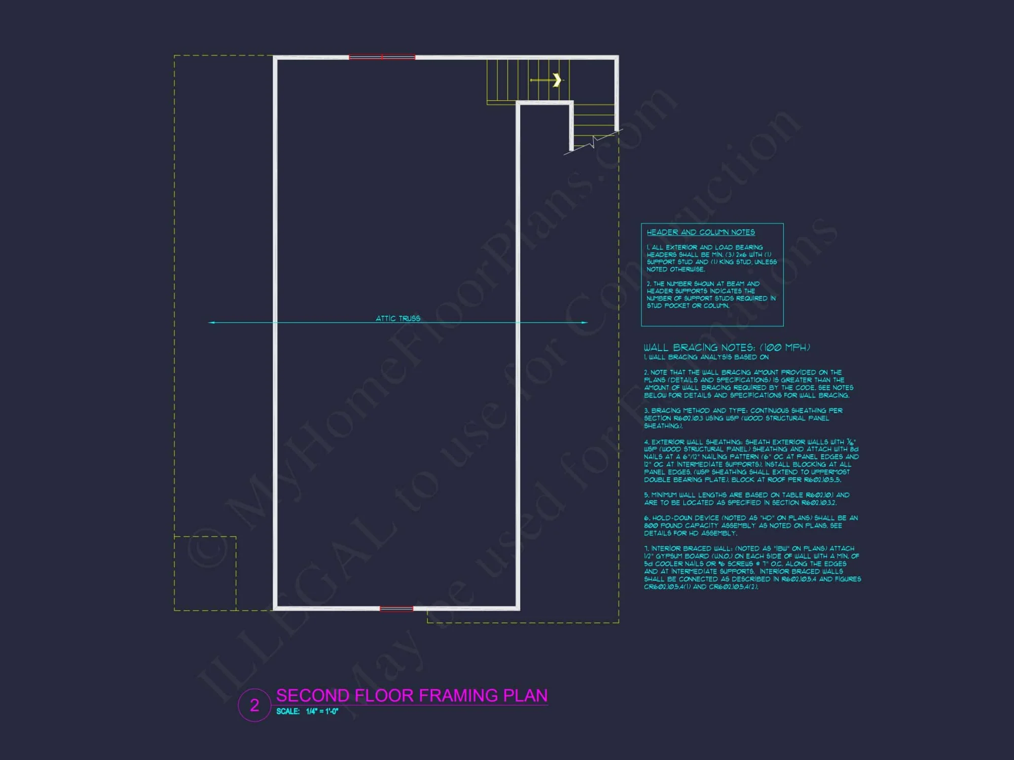 Modern Garage & Workshop Home Plan with 2 Floors in CAD