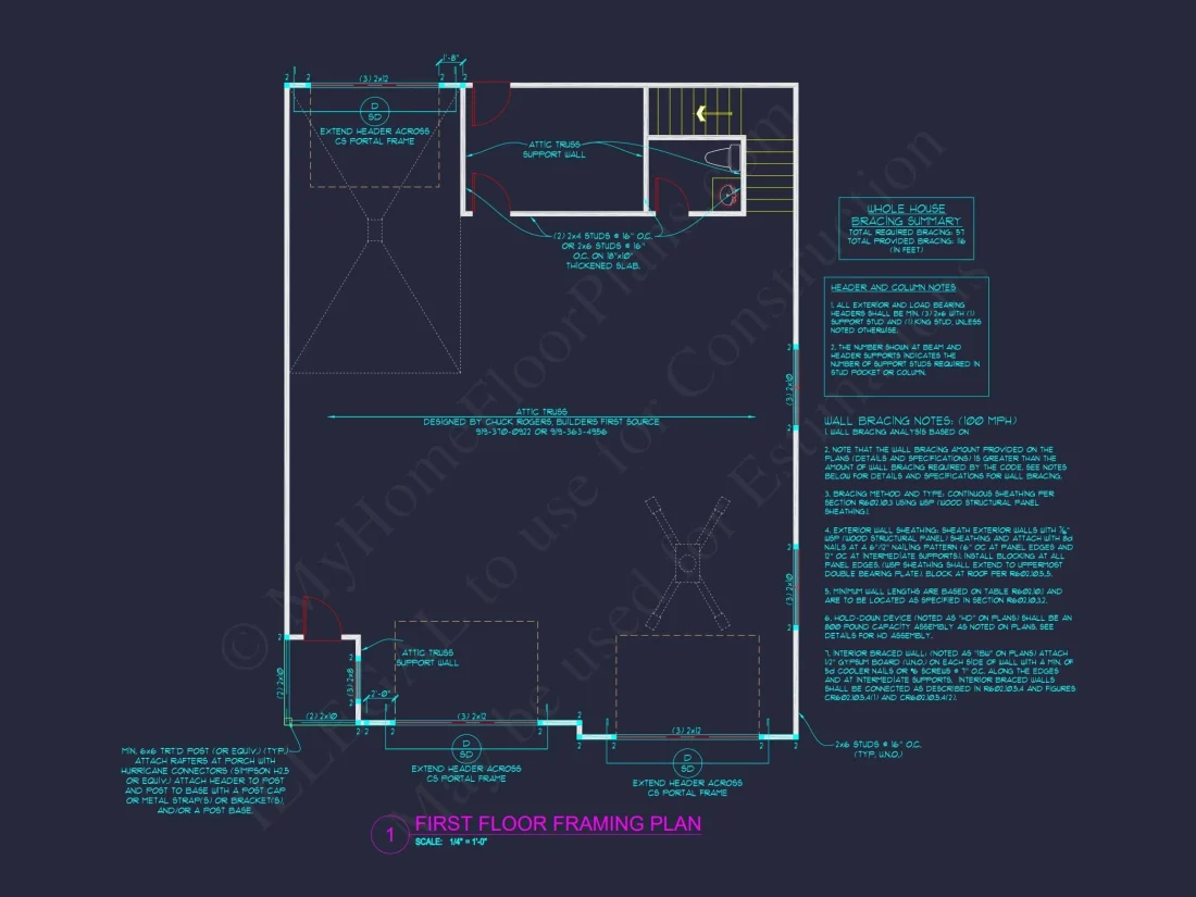 Modern Garage & Workshop Home Plan with 2 Floors in CAD