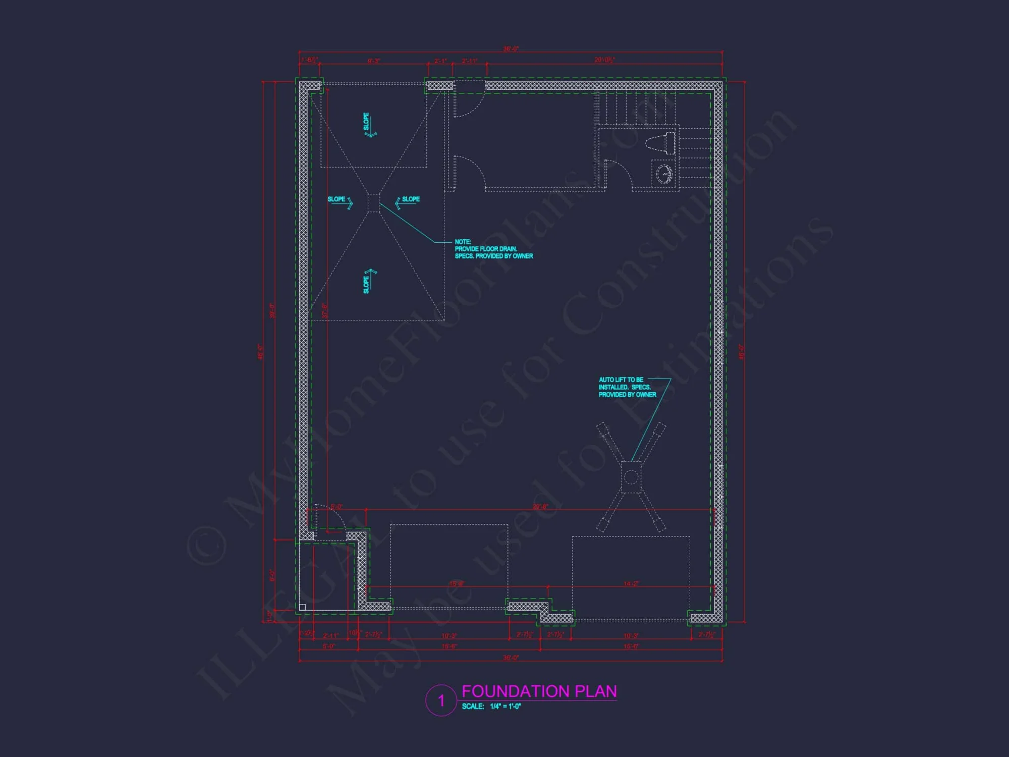 Modern Garage & Workshop Home Plan with 2 Floors in CAD
