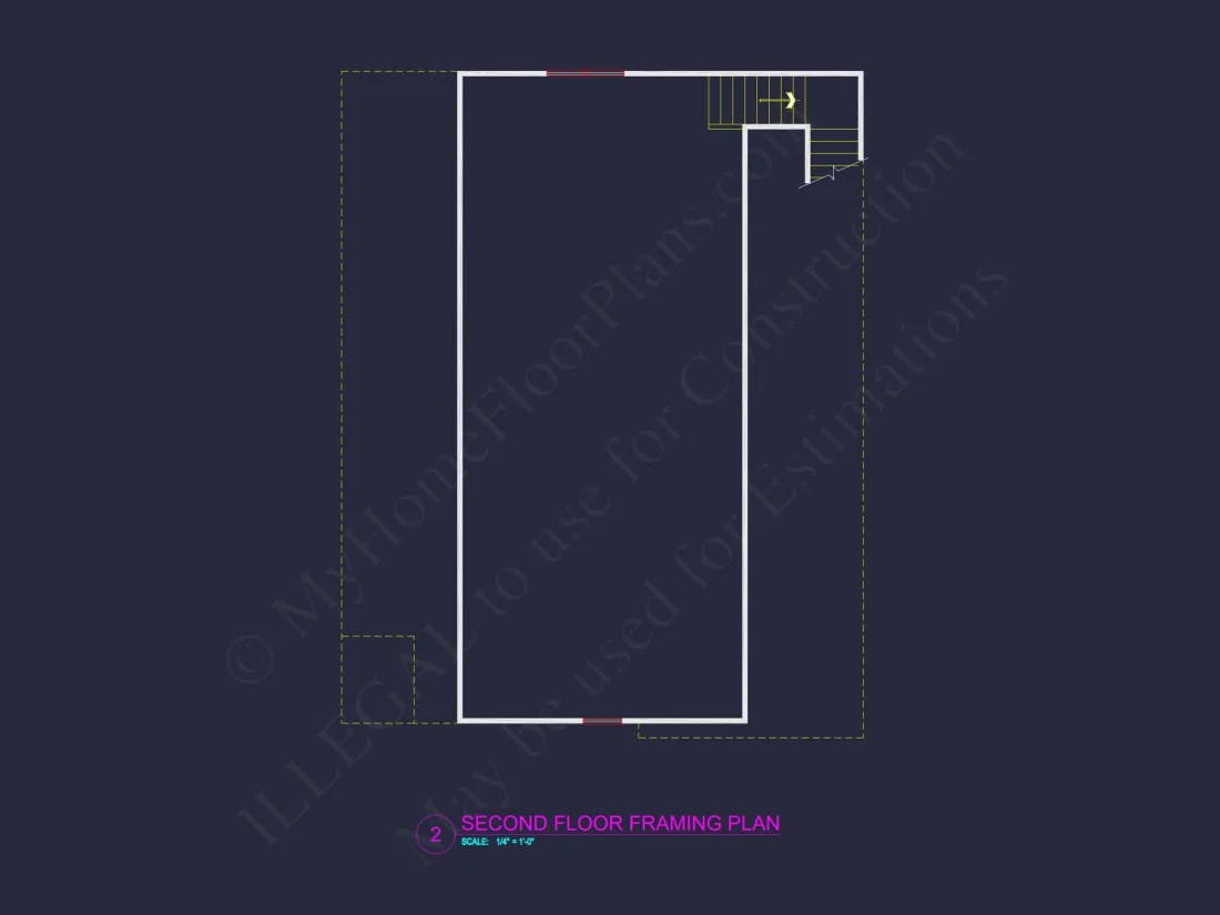 Modern Garage & Workshop Home Plan with 2 Floors in CAD
