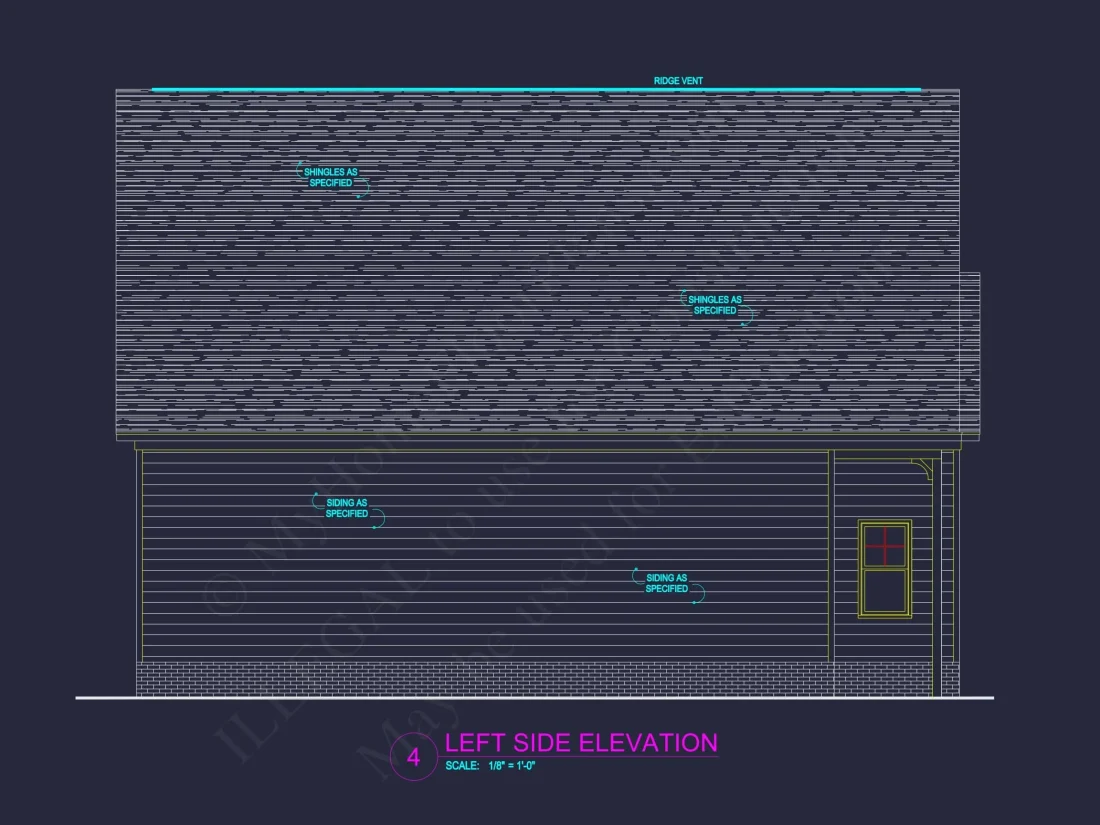 Modern Garage & Workshop Home Plan with 2 Floors in CAD