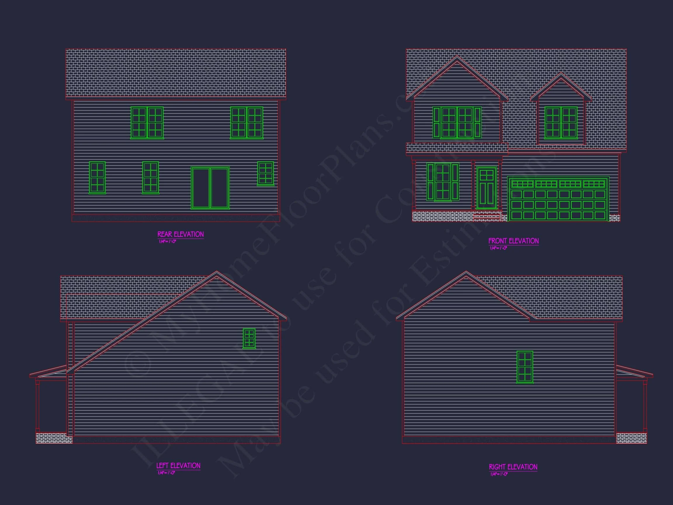 20-1838 HOUSE PLAN - Traditional Colonial Home Plan - 4-Bed, 2.5-Bath, 2,200 SF 10 Modern 2-Story House Plan with Open Floor Layouts and Craftsman Curb Appeal