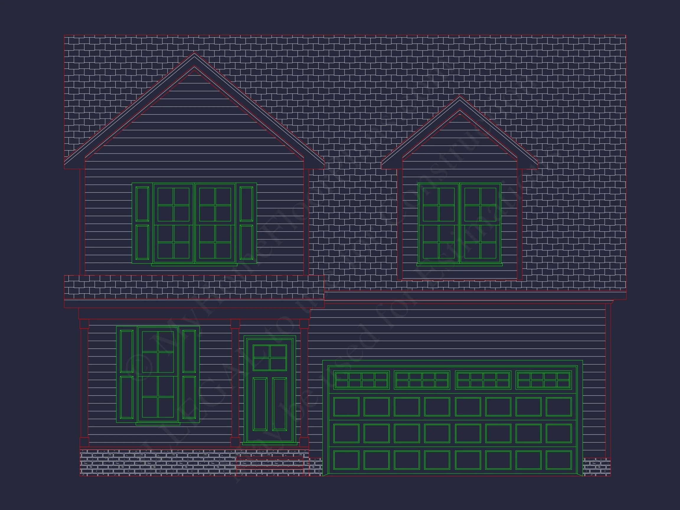 20-1838 HOUSE PLAN - Traditional Colonial Home Plan - 4-Bed, 2.5-Bath, 2,200 SF 2 Modern 2-Story House Plan with Open Floor Layouts and Craftsman Curb Appeal