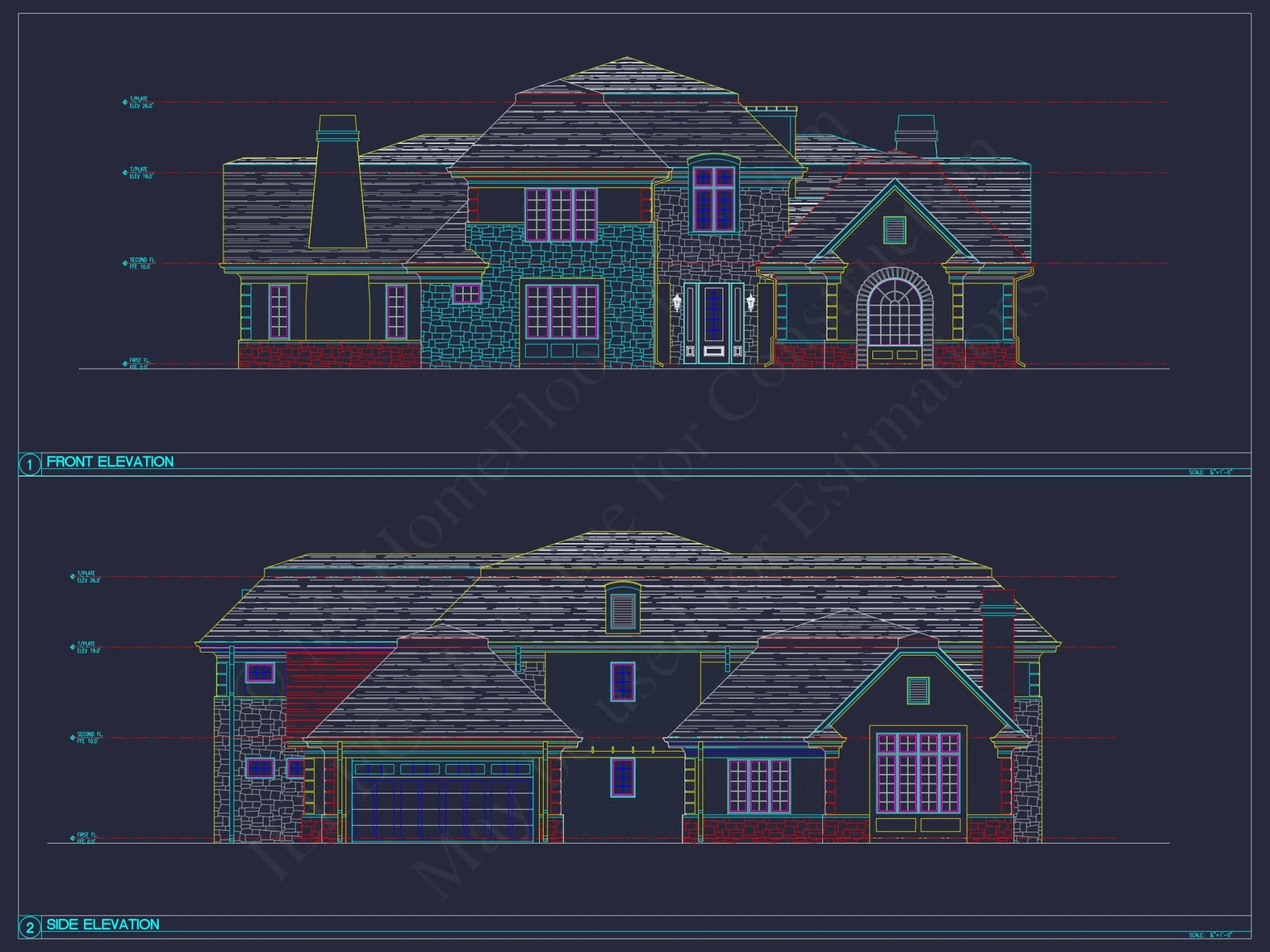 Modern 2-Story House Plan with Balcony, Bonus Room & Vaulted Ceilings