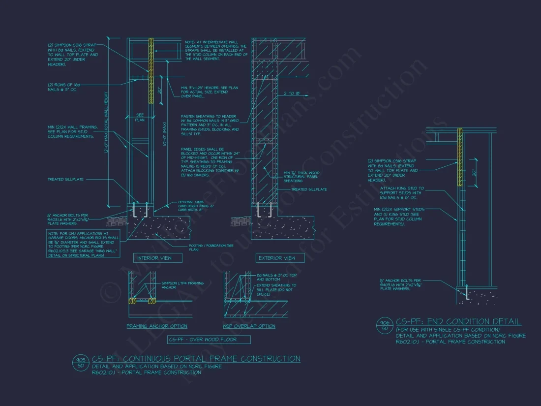 Garage & Workshop House Plan with CAD Blueprints and Designs
