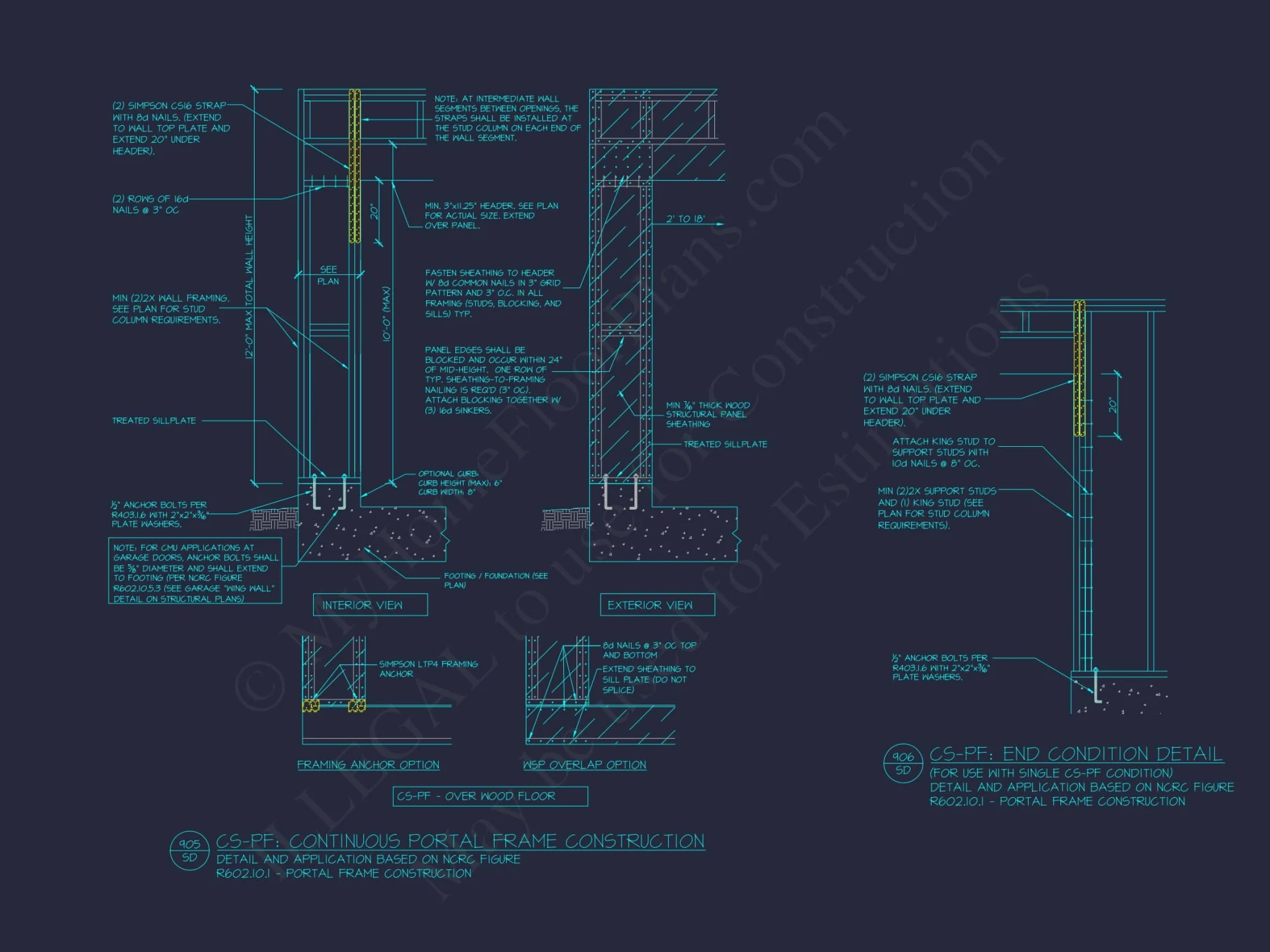 Garage & Workshop House Plan with CAD Blueprints and Designs